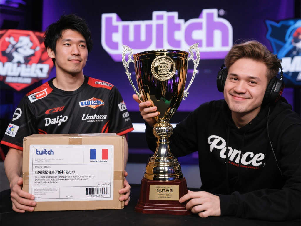 Twitch失误:格斗传奇梅原大吾的奖杯被错发给法国主播Ponce Twitch失误:格斗传奇梅原大吾的奖杯被错发给法国主播Ponce